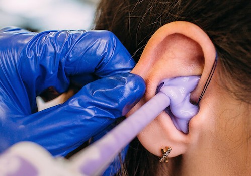 Audiologist creating custom hearing protection
